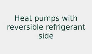 Heat pumps with reversible refrigerant side